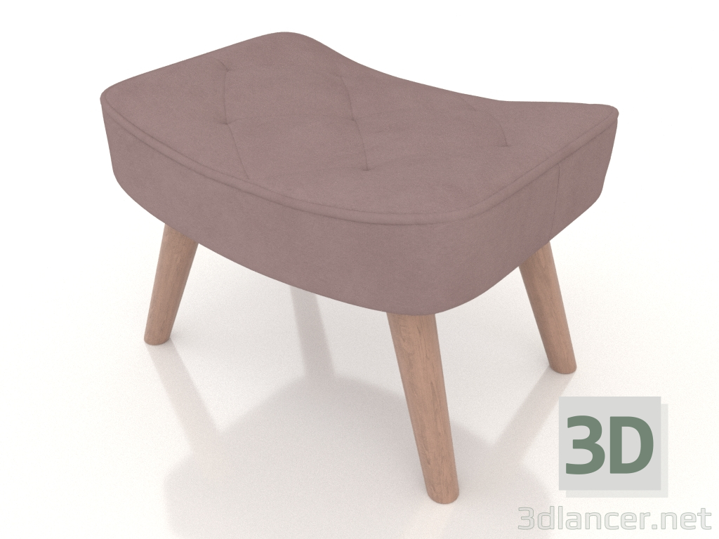 Modelo 3d Hygge Otomano (coral) - preview