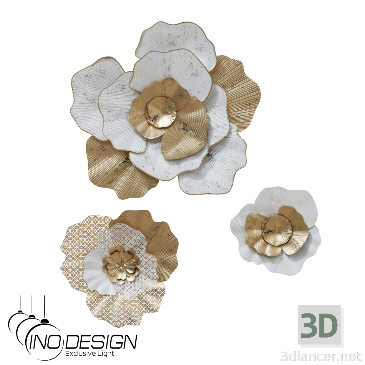 3d модель Арт-объект на стену Inodesign Flower Decor 44.5125 – превью