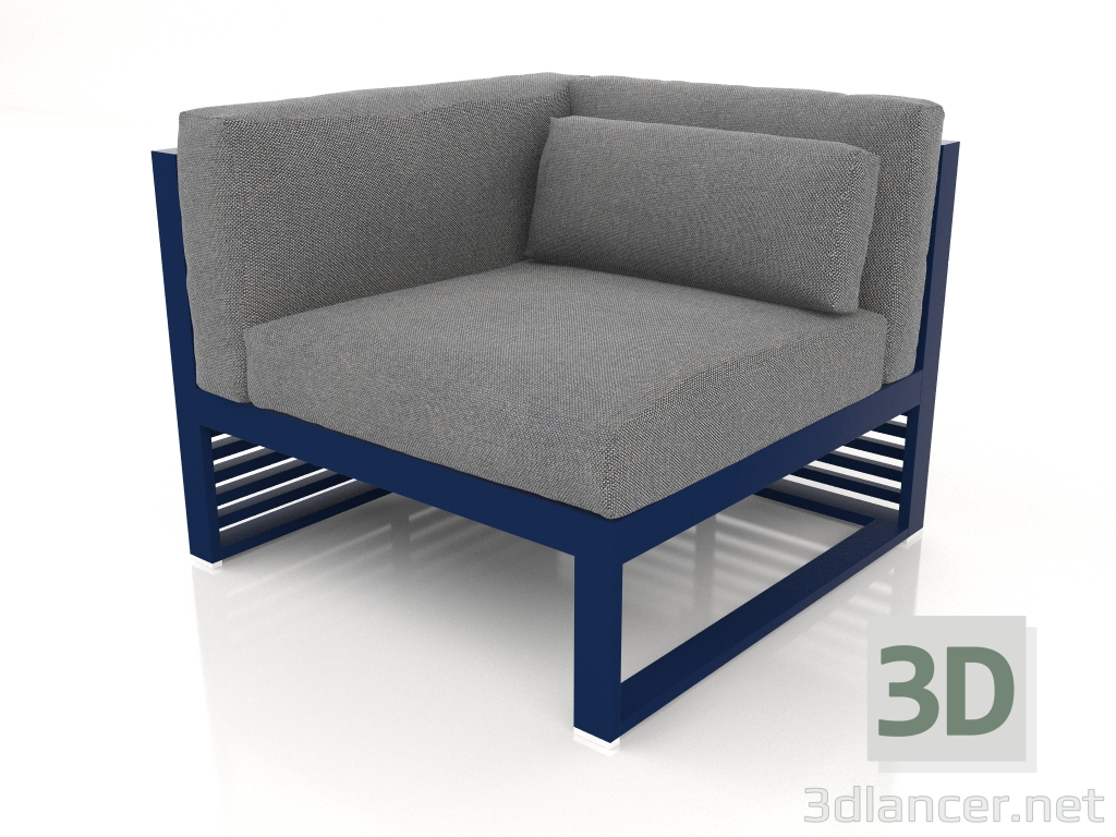 3d model Sofá modular sección 6 izquierda (Azul noche) - vista previa