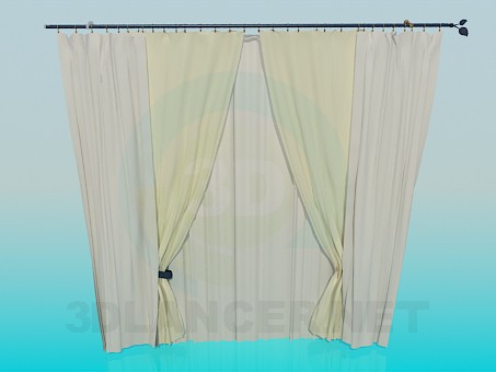 3d model cortinas - vista previa