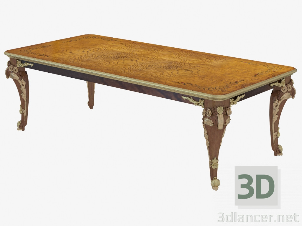 3d model Mesa de comedor en estilo clásico 206 - vista previa