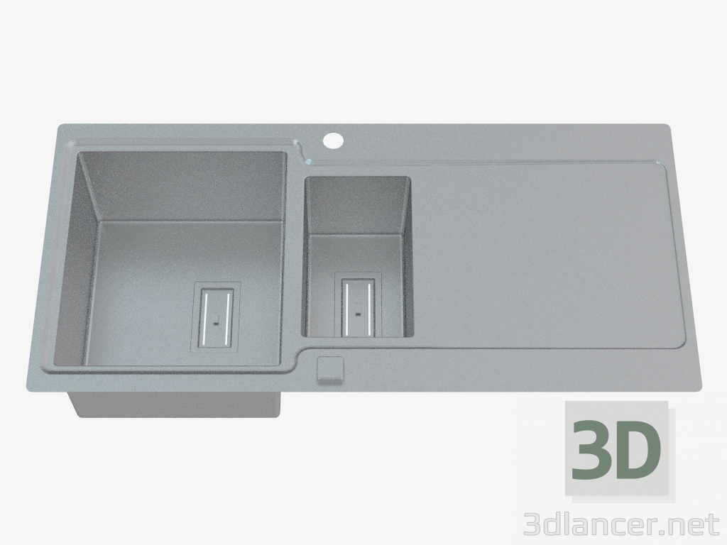 Modelo 3d Pia, 1,5 tigela com uma asa para secagem - cetim Prospero (ZDP 0513) - preview