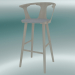 3d model Bar chair In Between (SK10, H 102cm, 58x54cm, White oiled oak, Fiord 251) - preview