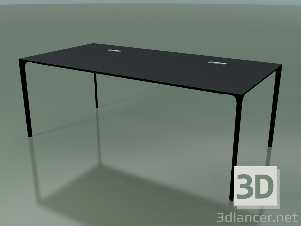 modello 3D Tavolo da ufficio rettangolare 0817 (H 74 - 100x200 cm, laminato Fenix F06, V39) - anteprima