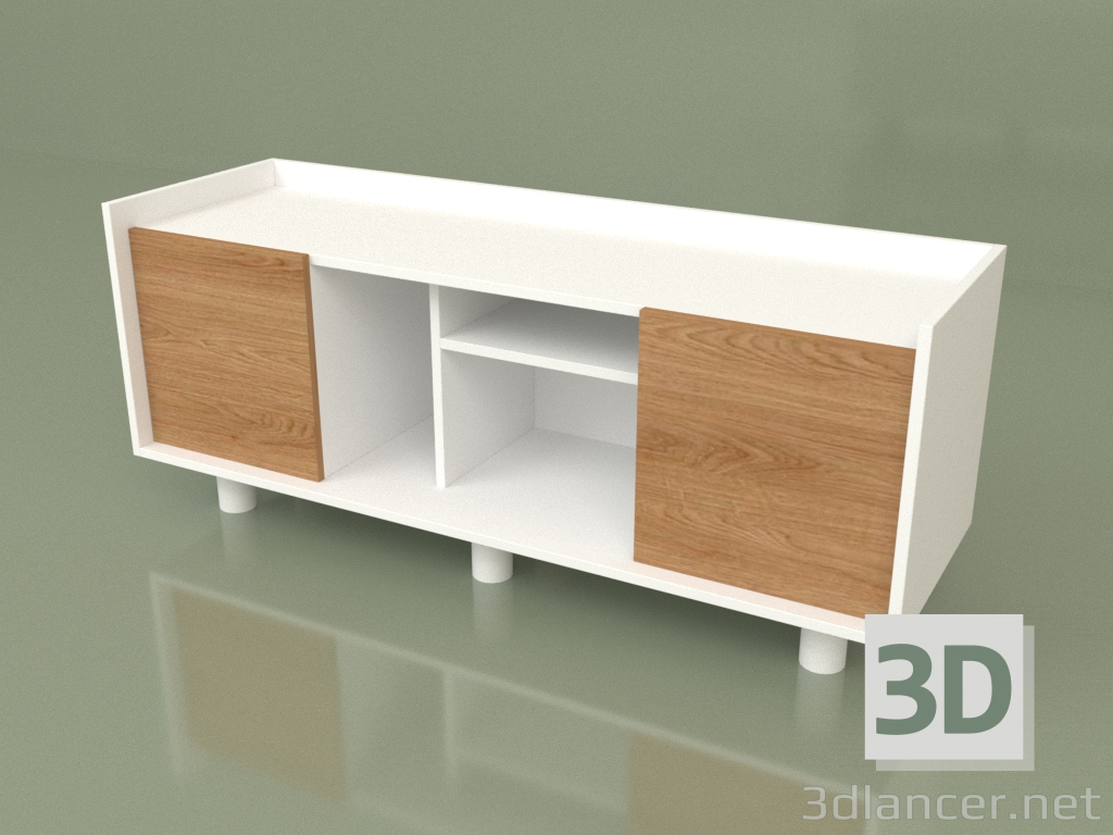 3D Modell TV-Schrank mit Regalen (30161) - Vorschau