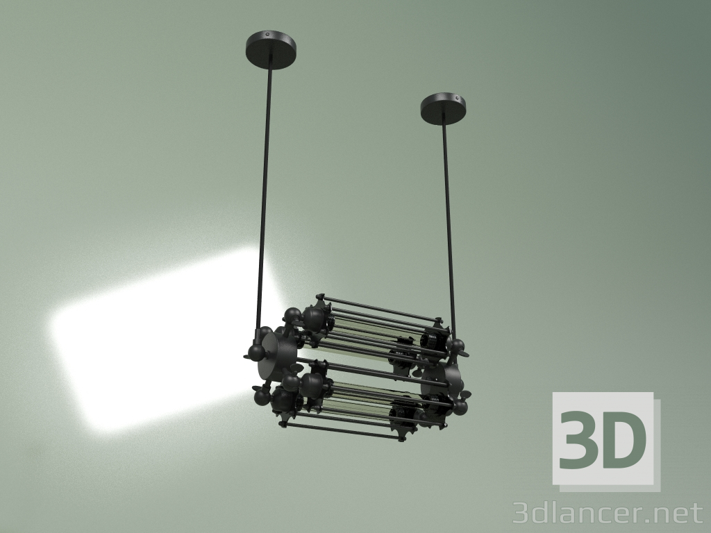 modèle 3D Suspension Logan 4 lumières - preview