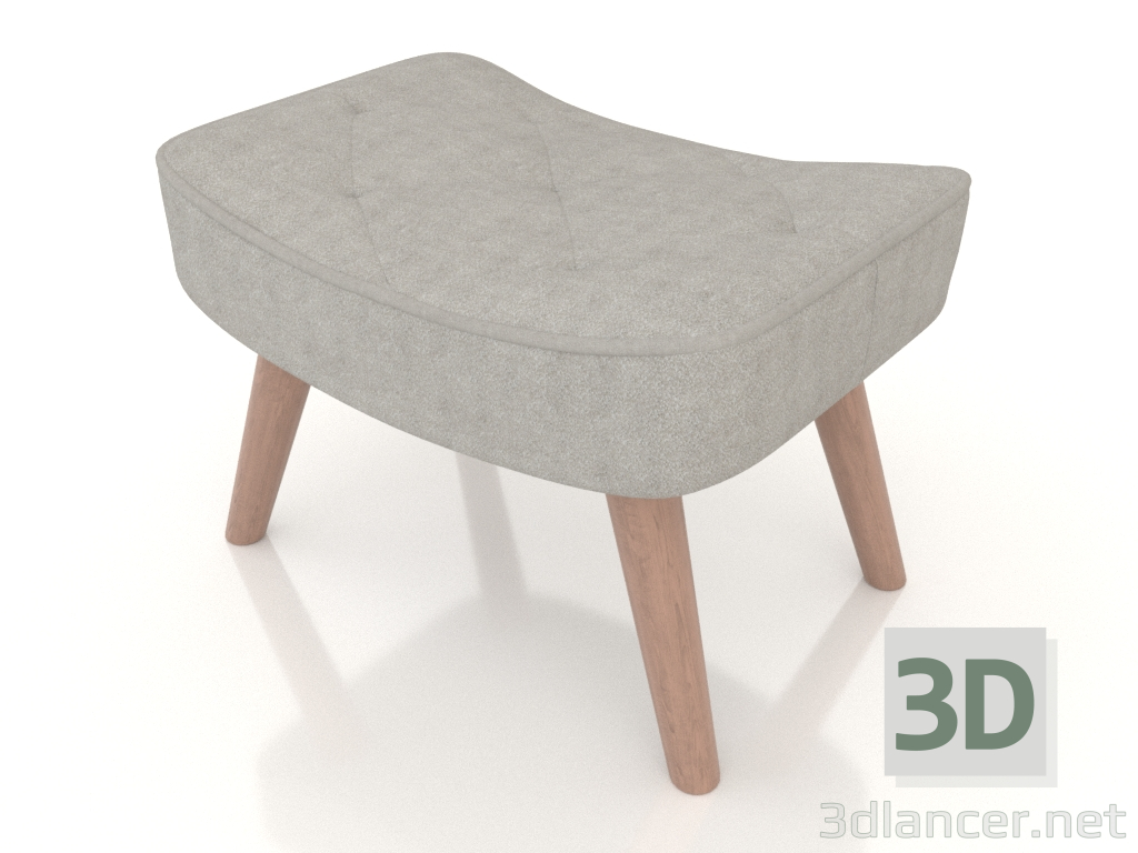 3d model Otomano Hygge (gris) - vista previa