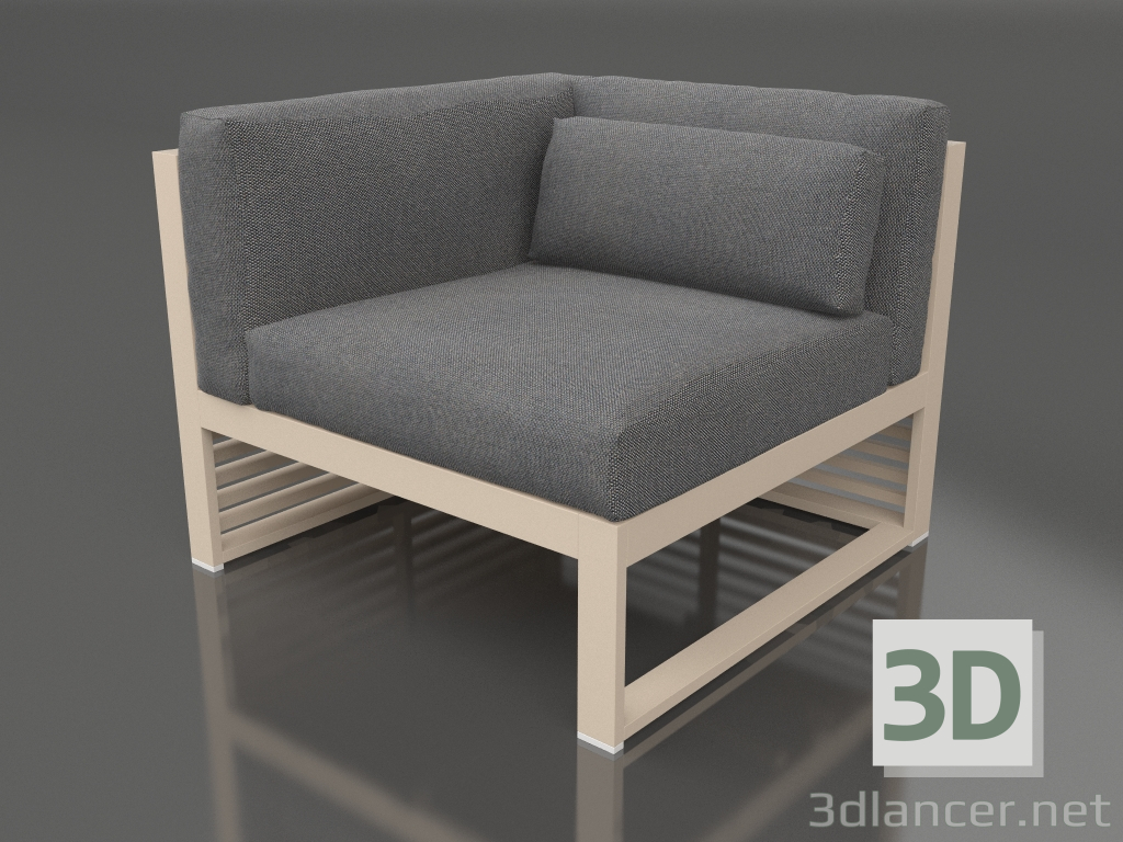 3d model Modular sofa, section 6 left (Sand) - preview