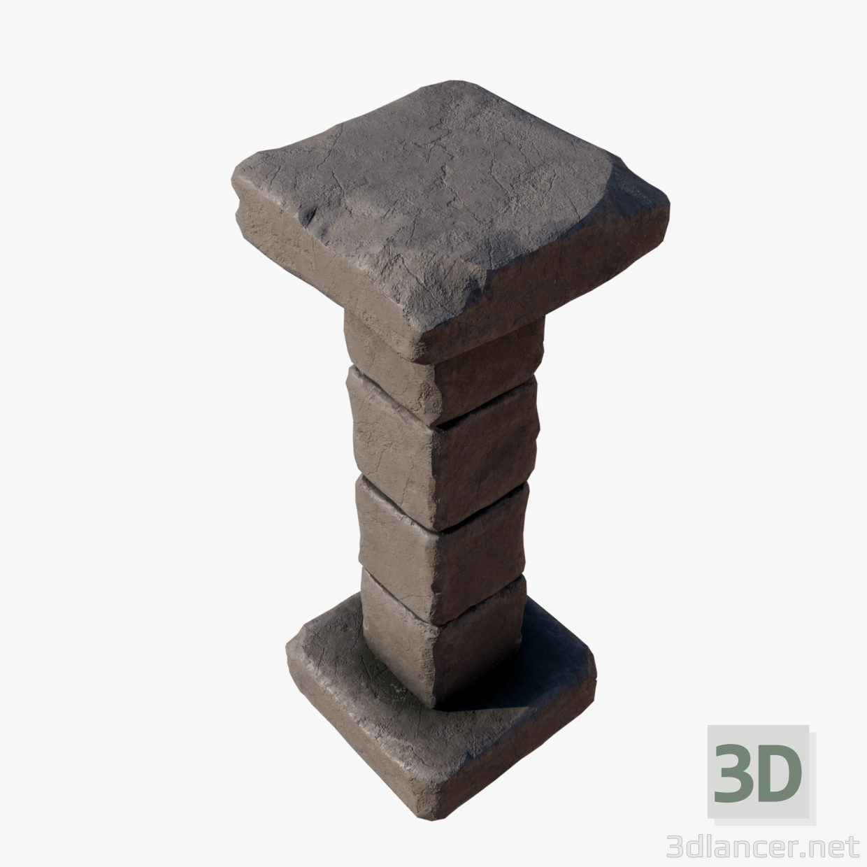 3D Eski sütun modeli satın - render