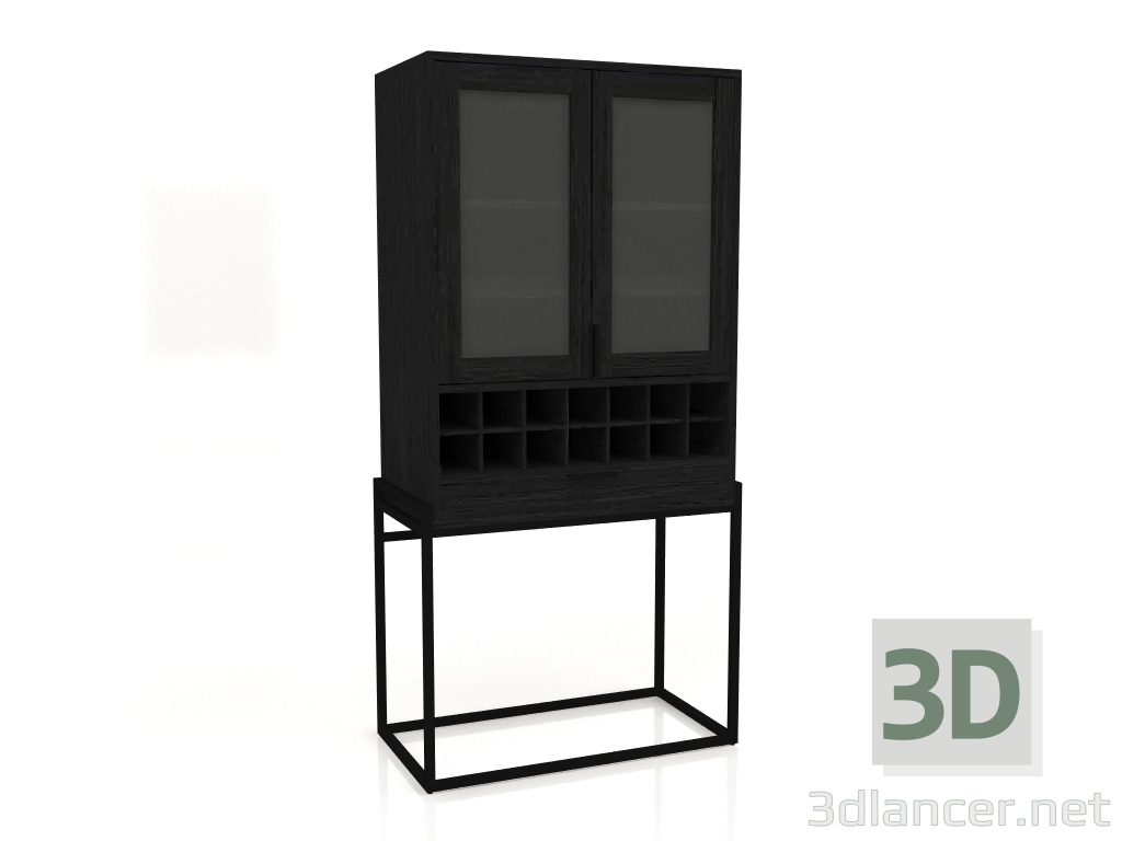 3d model Vitrina Travis (roble negro) - vista previa