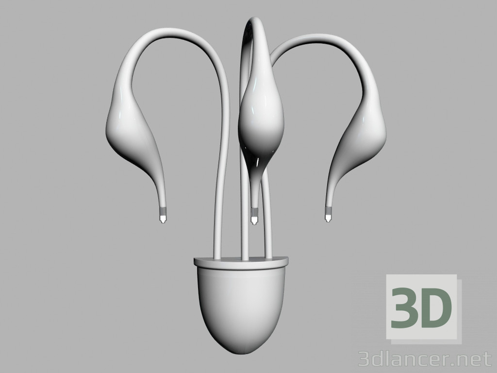 3d model Sconce cigno collo 751636 white - preview