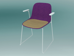 Chair with armrests SEELA (S314 with upholstery and wooden pad)