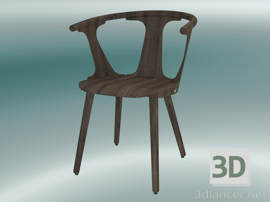 modèle 3D Chair In Between (SK1, H 77cm, 58x54cm, Chêne huilé fumé) - preview