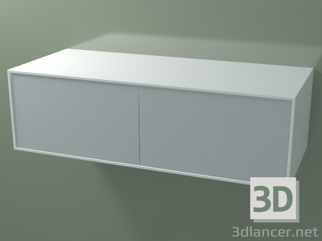 3d model Double box (8AUEВB02, Glacier White C01, HPL P03, L 120, P 50, H 36 cm) - preview