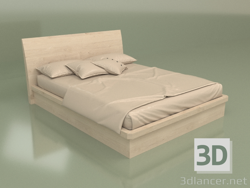 3d model Cama matrimonio Mn 2016-1 (Champagne) - vista previa