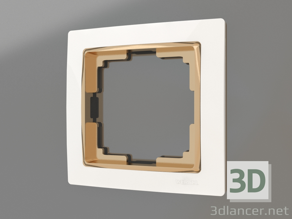 Modelo 3d Moldura para 1 poste Snabb (ouro branco) - preview