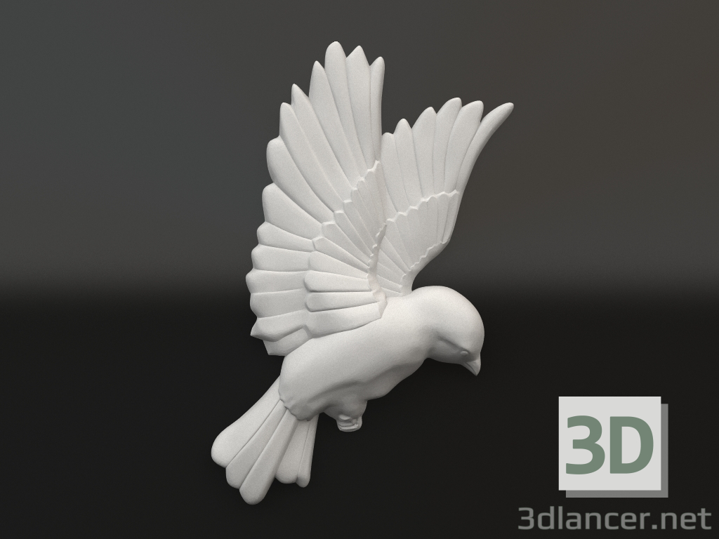 3d model Decorative plaster element DE 061 2 (173x265x30) - preview