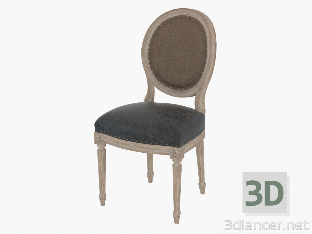 3d модель Стілець обідній FRENCH VINTAGE LOUIS GLOVE ROUND SIDE CHAIR (8827.0003.1103) – превью