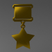 3d Golden Star model buy - render