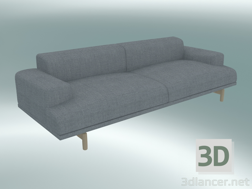 modello 3D Sofa triple Compose (Fiord 151) - anteprima