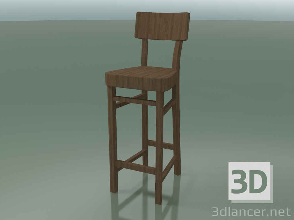 modello 3D Sgabello da bar (128, naturale) - anteprima