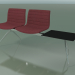 3d model Bench 2037 (double, with a table, with fabric upholstery) - preview