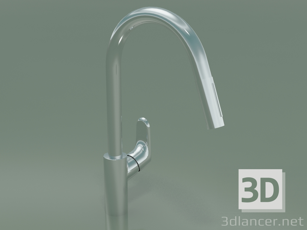 3D Modell Einhebel-Küchenmixer (31815000) - Vorschau