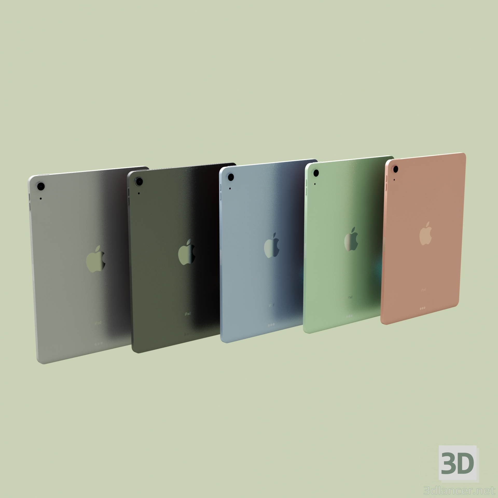 Tableta Apple iPad Air 4 (2020) 3D modelo Compro - render