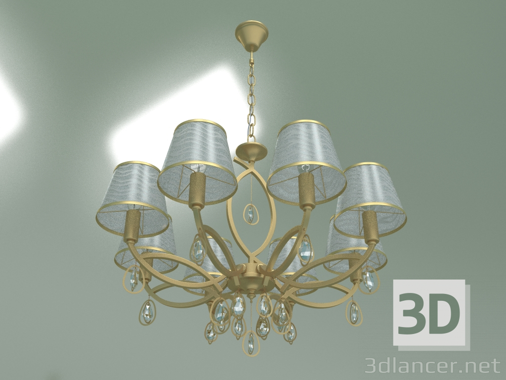 modèle 3D Lustre suspendu 60091-8 (or nacré) - preview