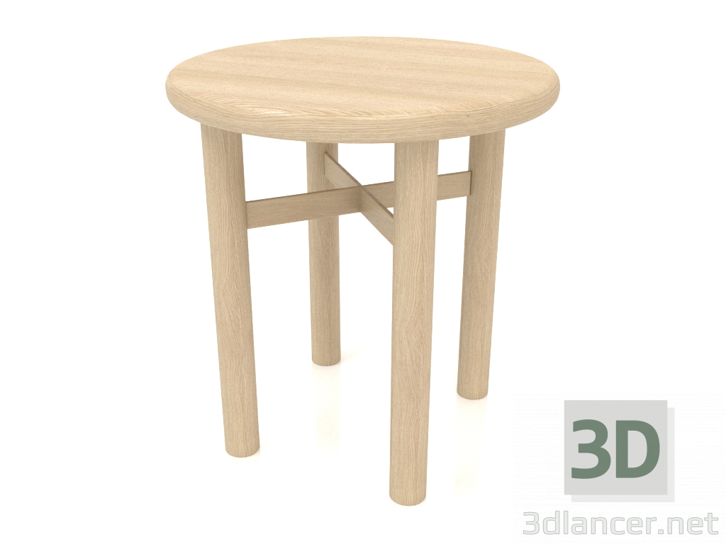 3D Modell Hocker (abgerundetes Ende) JT 032 (D=400x430, Holz weiß) - Vorschau