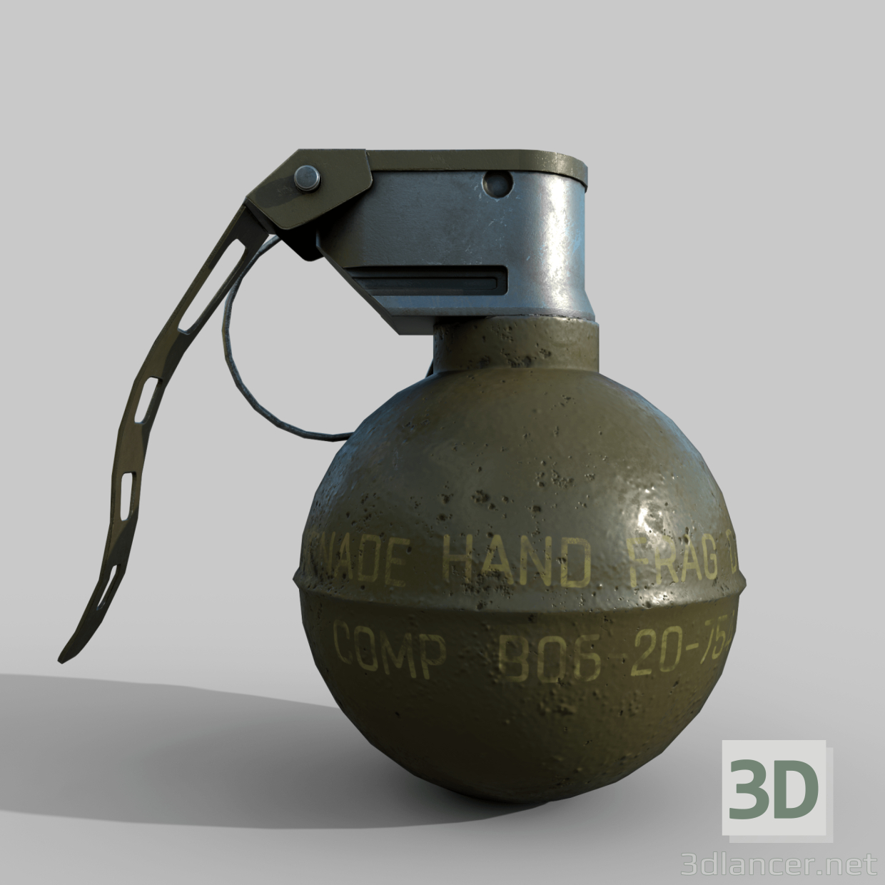 modèle 3D de Grenade M67 acheter - rendu