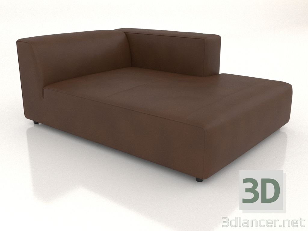 Modelo 3d Chaise longue 177 com apoio de braço à esquerda - preview