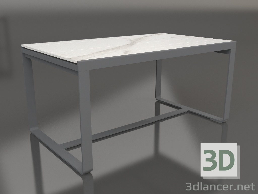 3d model Mesa de comedor 150 (DEKTON Aura, Antracita) - vista previa