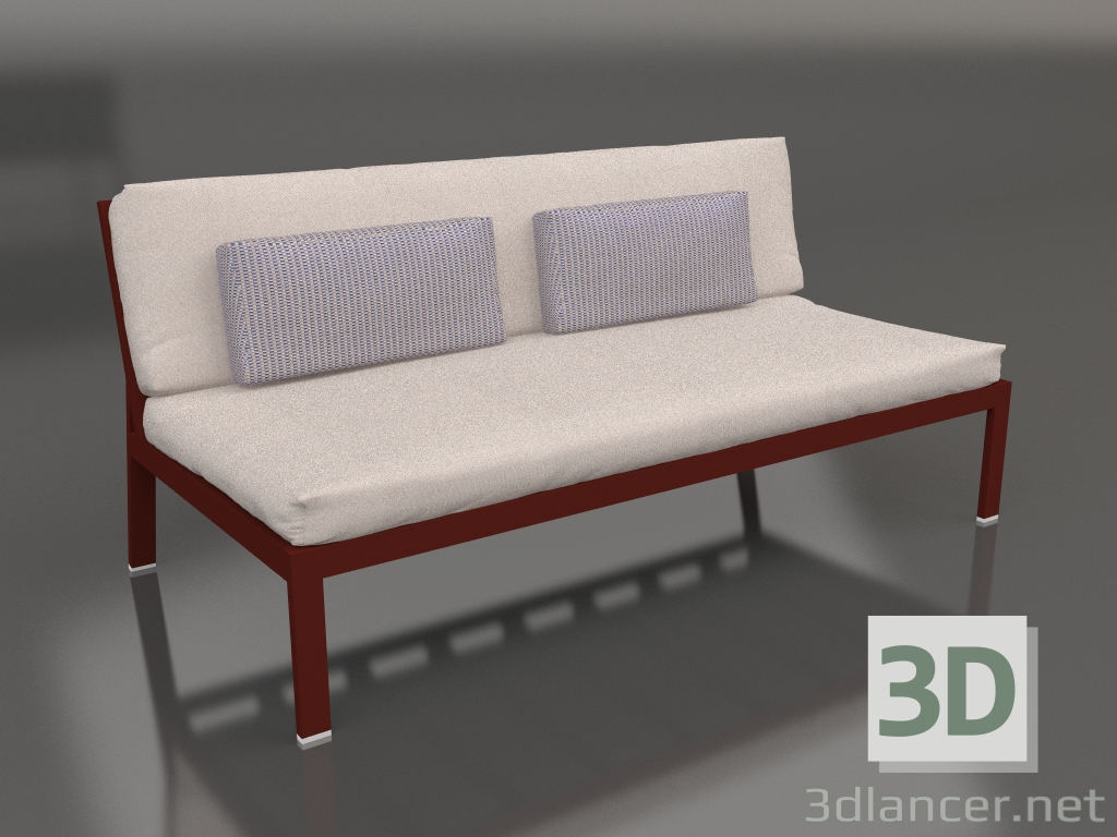 3d model Sofa module, section 4 (Wine red) - preview