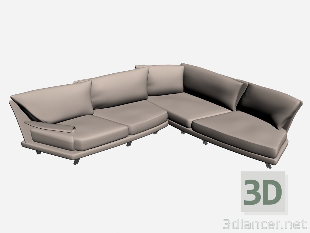 3D modeli Kanepe süper roy twin 9 - önizleme