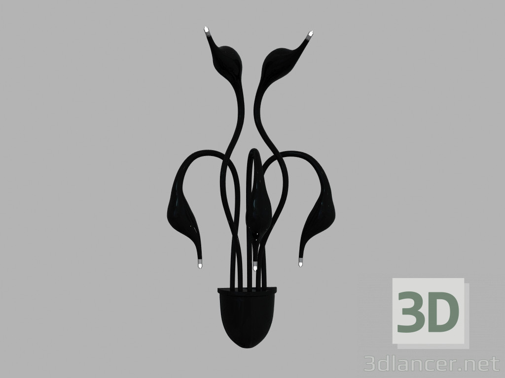 3d model Sconce cigno mb8098-5a black - preview