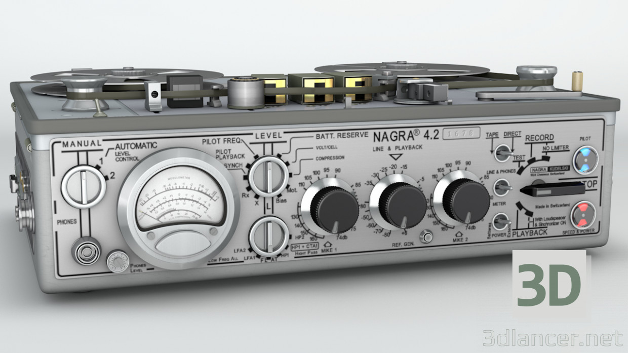 modello 3D Nagra 4.2 - anteprima