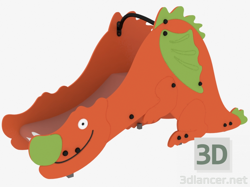 3d model Colina de un parque infantil Dragón (5212) - vista previa