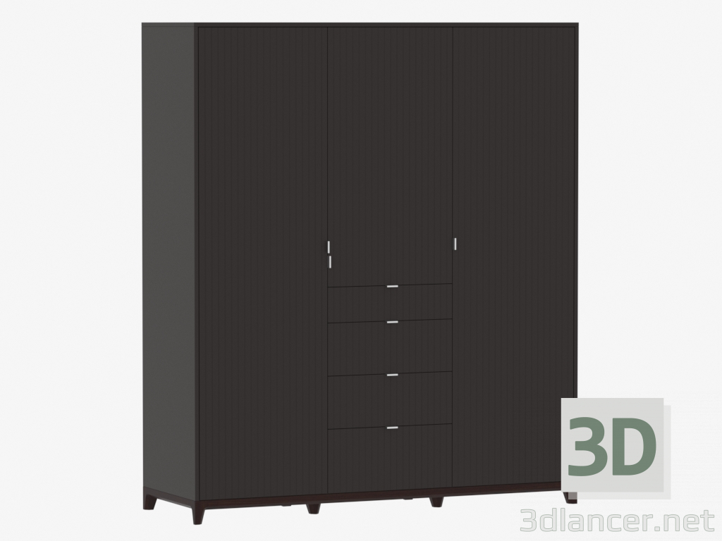 3D Modell Kleiderschrank CASE № 2 - 1800 (IDC020002613) - Vorschau