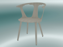 Silla intermedia (SK1, H 77cm, 58x54cm, roble aceitado blanco)