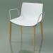 3d model Chair 2084 (4 wooden legs, with armrests, two-tone polypropylene, natural oak) - preview