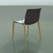 3d model Chair 2084 (4 wooden legs, with armrests, two-tone polypropylene, natural oak) - preview