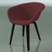 3d model Chair 4213 (4 wooden legs, with upholstery in the front, wenge, PP0003) - preview