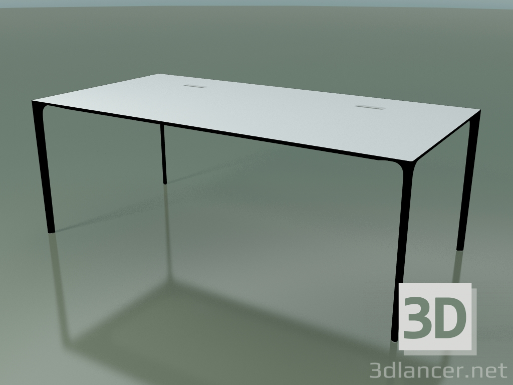 modello 3D Tavolo da ufficio rettangolare 0817 (H 74 - 100x200 cm, laminato Fenix F01, V39) - anteprima