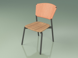 Silla 020 (Metal Ahumado, Naranja)