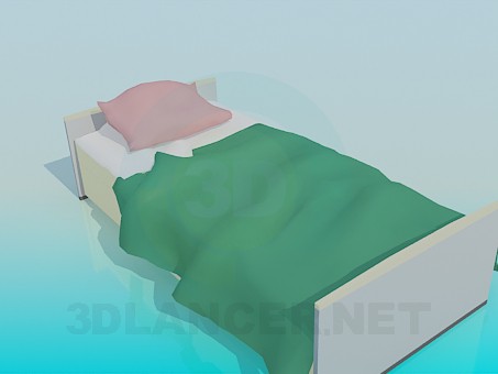 3d model Single bed - preview