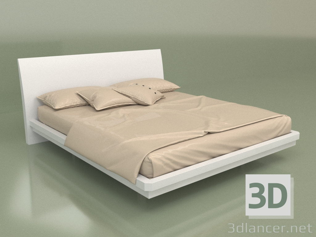 3d model Cama matrimonio Mn 2018 (Blanco) - vista previa