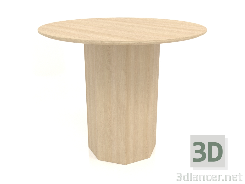 modello 3D Tavolo da pranzo DT 11 (P=900х750, legno bianco) - anteprima