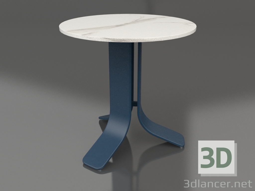 3d модель Стол кофейный Ø50 (Grey blue, DEKTON Aura) – превью