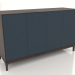 3d model Mueble de TV FARGO con frontales fresados 1600x500x950 mm (cobalto oscuro, roble oscuro, opción 1) - vista previa